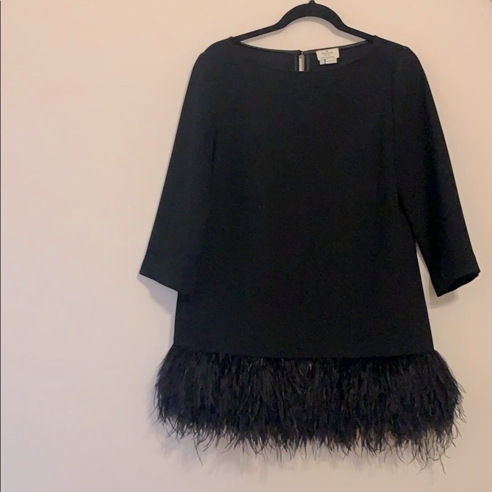Kate Spade Black Feather Dress 6